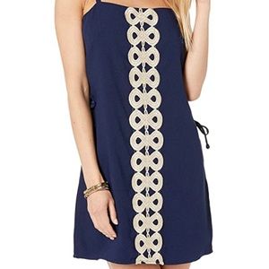 Lilly Pulitzer Sahar Navy Gold Romper